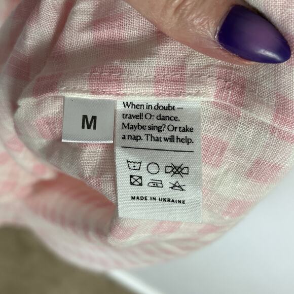 Sleeper Pink Gingham Off-Shoulder Midi Dress - Picture 8 of 11